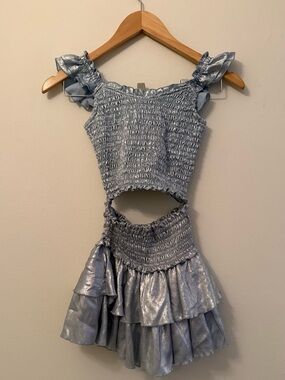 Flowers by Zoe light blue Silver Shimmery Two-Piece